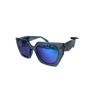 Kreedom Cat Eye Sunglasses UV Protection Transparent Blue Frame Fashion Eyewear